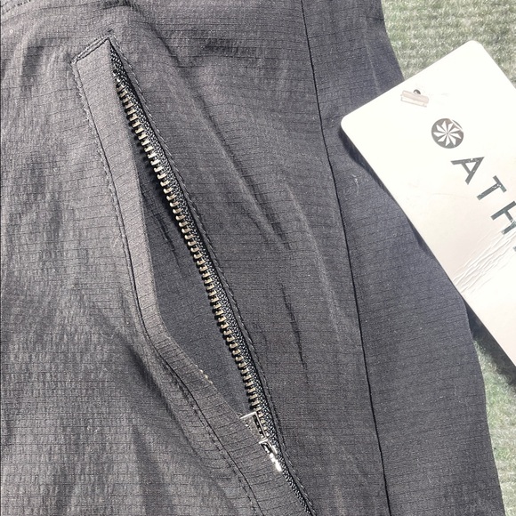 Athleta Black Active Shorts with Zipper Pocket - Picture 2 of 8